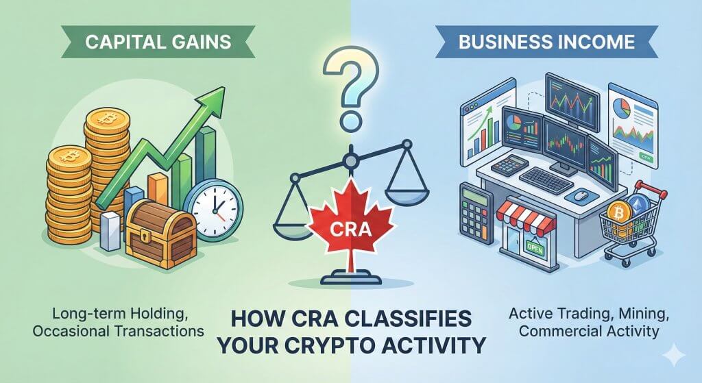 Capital Gains vs Business Income How CRA Classifies Your Crypto Activity